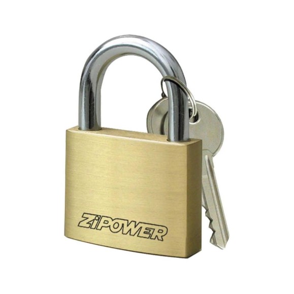 Навесной латунный замок Zipower 50 х 10 х 30 мм PM4243