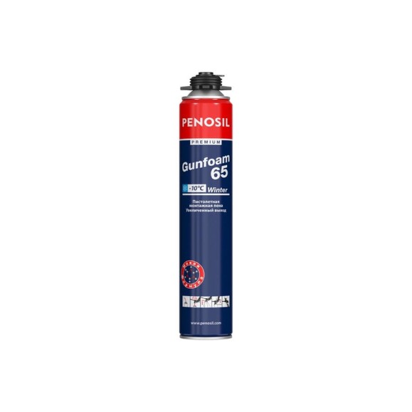 Монтажная профессиональная пена Penosil зимняя Premium Gunfoam 65 winter 870 мл A1389Z