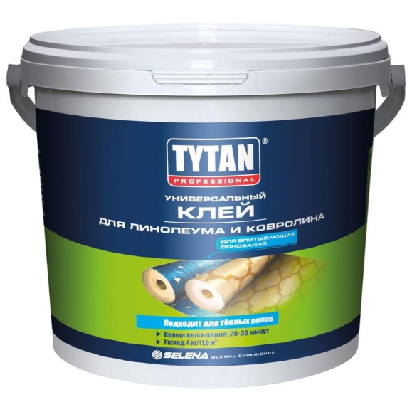 Клей для линолеума и ковролина TYTAN PROFESSIONAL 14 кг 17417 Клей для линолеума и ковролина TYTAN PROFESSIONAL 14 кг 17417