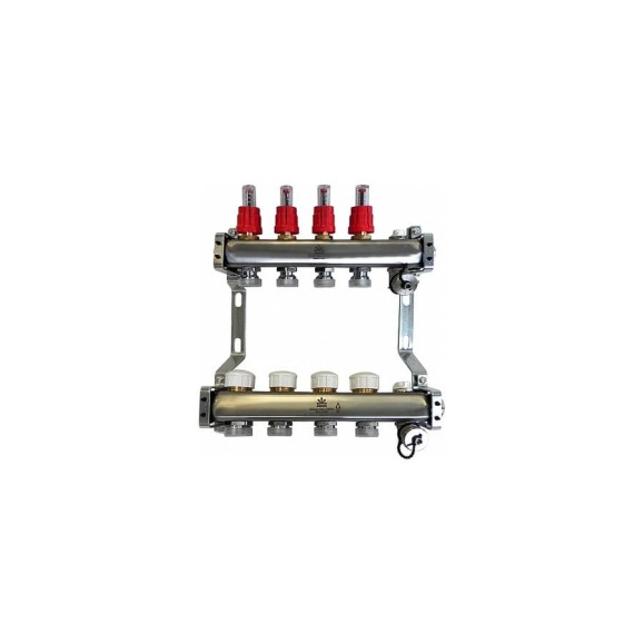 Коллекторный блок Gekon для тепл.пола 1x3/4EU отв.-4, GK 72104