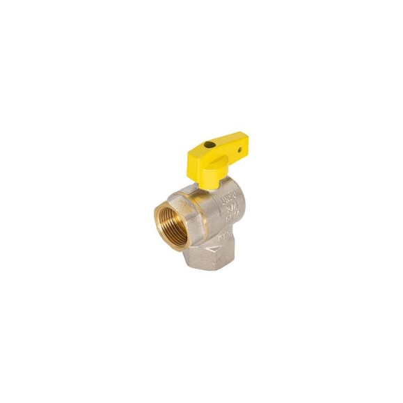 Шаровой угловой кран для газа СТМ ГАЗ 3/4", г/г, бабочка CGLFFB34 Шаровой угловой кран для газа СТМ ГАЗ 3/4", г/г, бабочка CGLFFB34