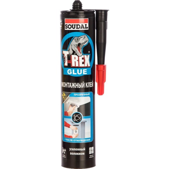 Монтажный клей SOUDAL T-REX ПРОЗРАЧНЫЙ 3 134924