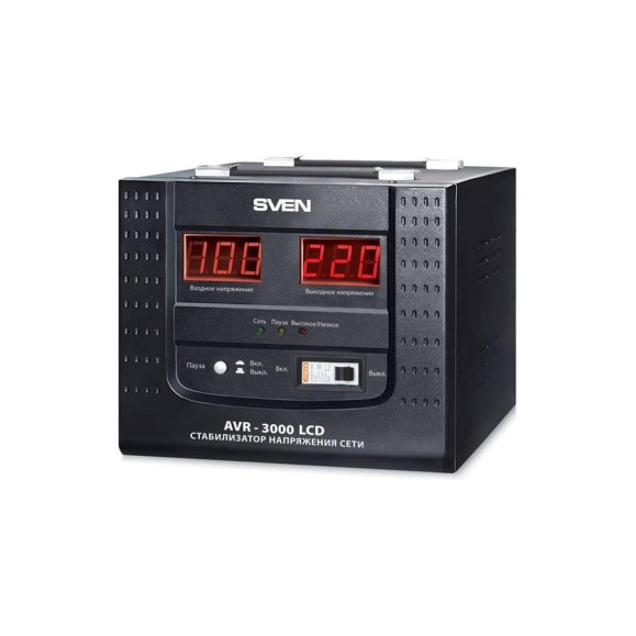 Стабилизатор напряжения SVEN AVR-3000 LCD Стабилизатор напряжения SVEN AVR-3000 LCD