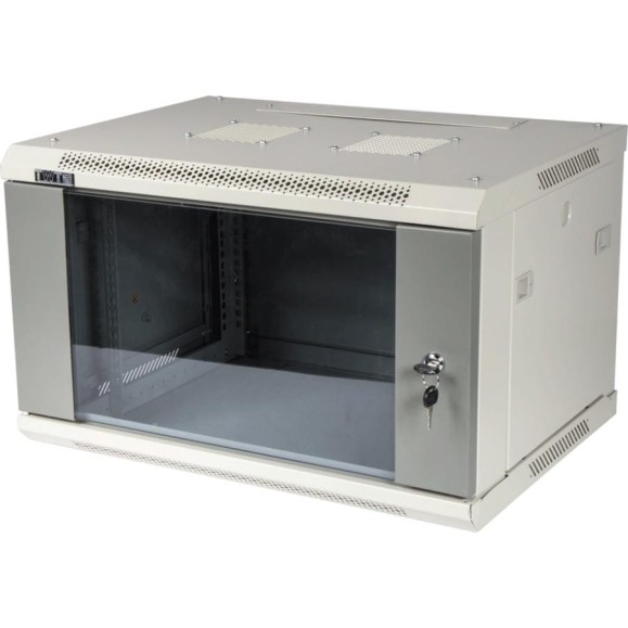 Настенный шкаф TWT Pro 12U 600x600 стеклянная дверь CBWPG-12U-6x6-GY