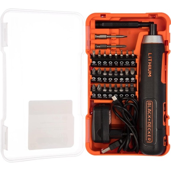 Аккумуляторная отвертка Black&Decker + 27 насадок BD40K27-RU
