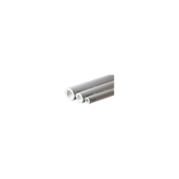 Труба Valtec PP-ALUX, арм. алюминием, PN 25, 20белый (2м) VTp.700.AL25.20.02