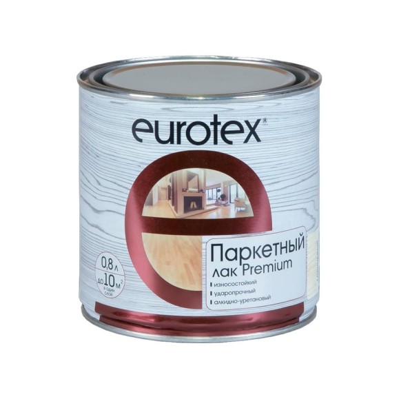 Паркетный лак Eurotex Premium полуматовый 0.8 л 6 15864