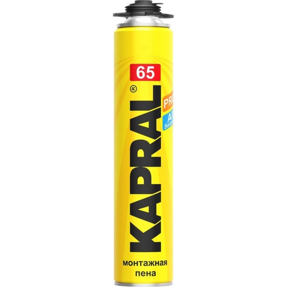 Профессиональная всесезонная монтажная пена Kapral 65 0,75л F0021 Профессиональная всесезонная монтажная пена Kapral 65 0,75л F0021