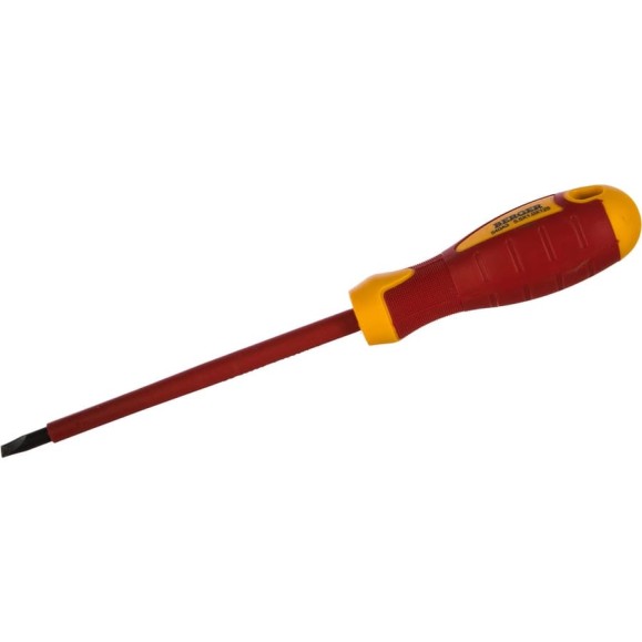Диэлектрическая шлицевая отвертка SL5.5*125мм, до 1000V Berger BG BG1053 Диэлектрическая шлицевая отвертка SL5.5*125мм, до 1000V Berger BG BG1053