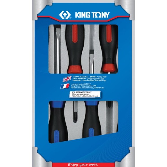 Набор отверток в коробке, 6шт KING TONY 31216MR