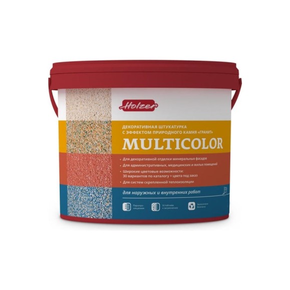 Штукатурка декоративная Multicolor F 25 кг Holzer 3936