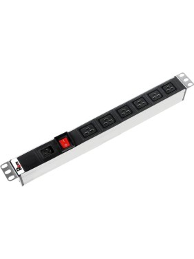 Блок розеток с выключателем REM Rem-16 6 IEC 60320 C19, вход IEC 60320 C20, 16A, алюминий, 19 R-16-6C19-V-440-Z