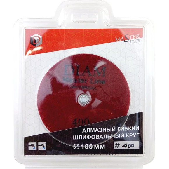 Круг алмазный гибкий шлифовальный Master Line Universal (100х15 мм; №400; сухая/мокрая) Diam 000626