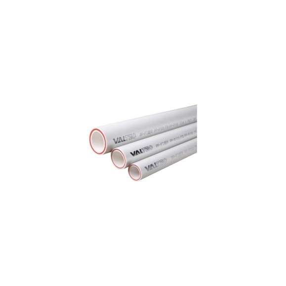 Труба Valtec PP-FIBER арм. стекл., PN 20, 63 MM (4м) /белый/ VTp.700.FB20.63