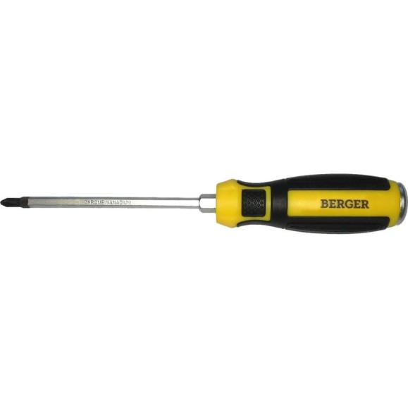 Ударная крестовая отвертка с шестигранником PH1*100мм Berger BG BG1037