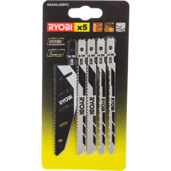 Набор пилок для лобзика 5 шт. Ryobi RAK05JSBFC 5132002697 Набор пилок для лобзика 5 шт. Ryobi RAK05JSBFC 5132002697
