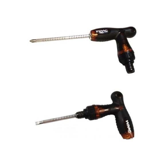 Отвертка WMC Tools WMC-8152LR T-образная телескоп. переставная 2в1, на пластиковом держателе WMC-8152LR