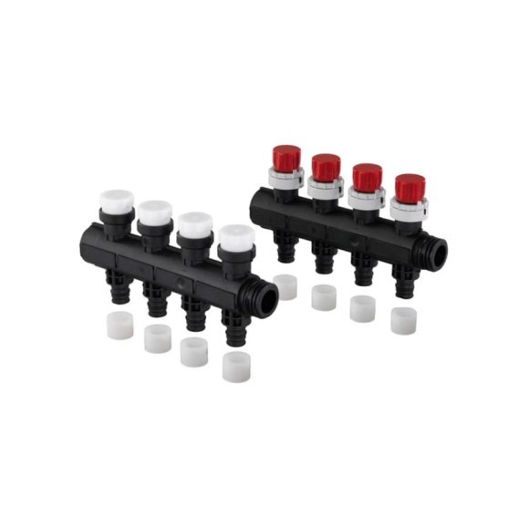 Коллектор Uponor с клапанами Vario Plus пластиковый, выходы 1032704 Коллектор Uponor с клапанами Vario Plus пластиковый, выходы 1032704