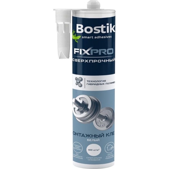 Монтажный клей Bostik FIXPRO гибрид ЗЕРКАЛА белый 290 мл 12013924 Монтажный клей Bostik FIXPRO гибрид ЗЕРКАЛА белый 290 мл 12013924