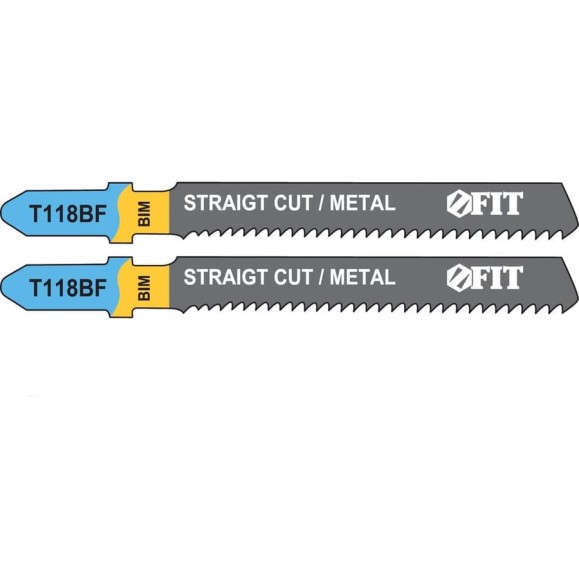 Полотно T118BF 2 шт. по металлу для электролобзика (51/76 мм; BIM) FIT HQ 40973