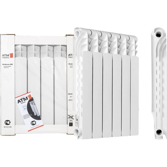 Алюминиевый радиатор ATM THERMO 500 6 cекций AL50080-6