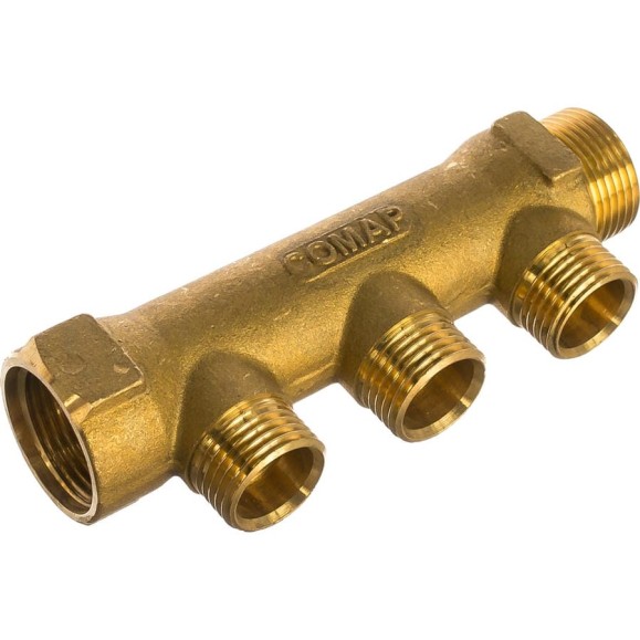 Коллектор COMAP 3/4" НР-ВР, с ниппелем, с/с 35 мм, подсоединение евроконус, латунь, In3/4-Out1/2 НР-3 9532103 Коллектор COMAP 3/4" НР-ВР, с ниппелем, с/с 35 мм, подсоединение евроконус, латунь, In3/4-Out1/2 НР-3 9532103
