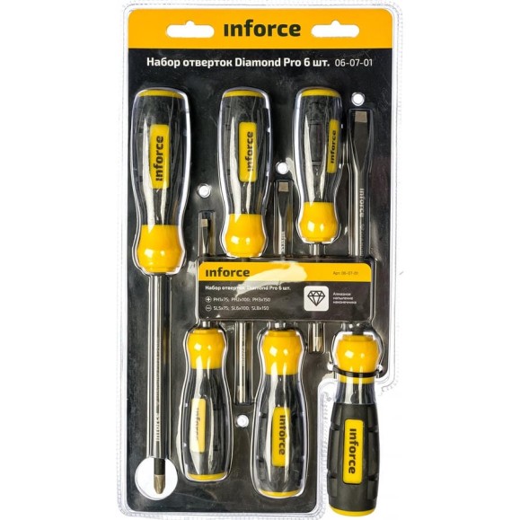 Набор отверток Inforce Diamond Pro 6 шт 06-07-01 Набор отверток Inforce Diamond Pro 6 шт 06-07-01
