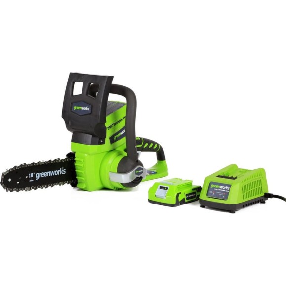Аккумуляторная цепная пила Greenworks G24CS25K2 24V 2000007va