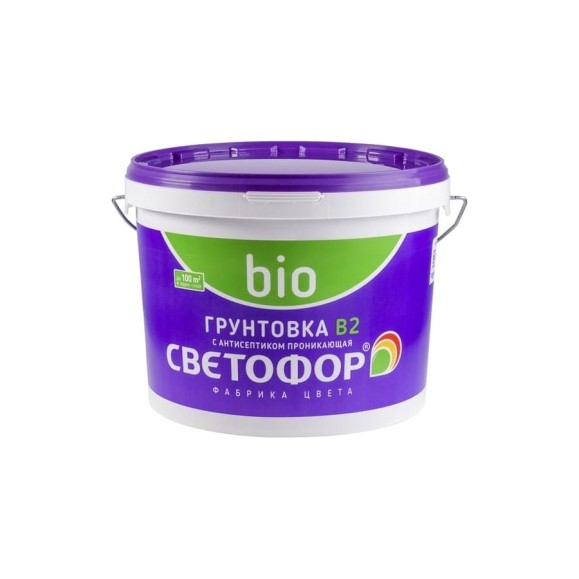 Концентрированная грунтовка с антисептиком Светофор B2 10кг ЗОР00008847