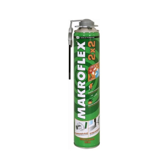Профессиональная монтажная пена Makroflex 2х2 0,75л всесезонная тов-135694