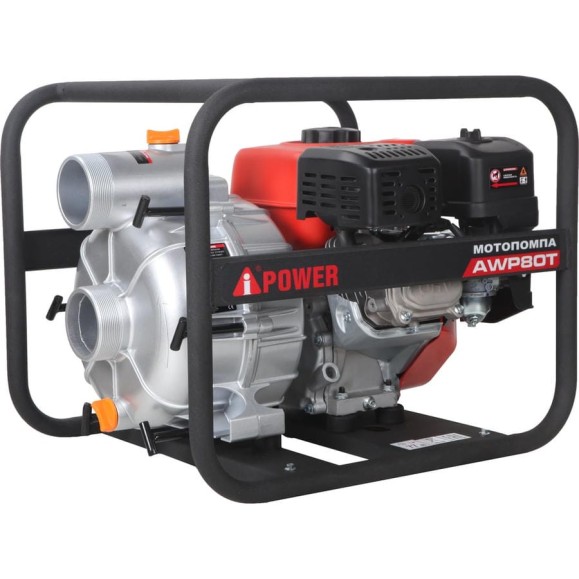 Бензиновая мотопомпа для грязной воды A-iPower AWP80Т 30231