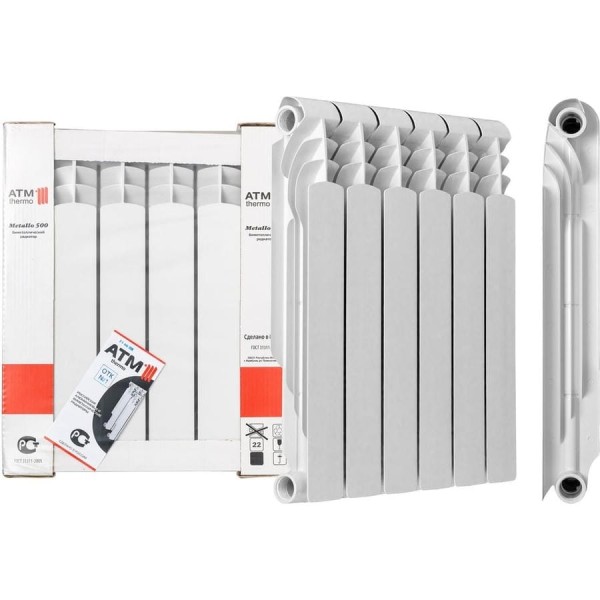 Биметаллический радиатор ATM THERMO 500 4 секции BiM50080-4