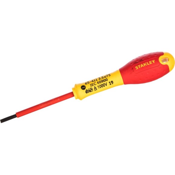 Диэлектрическая отвертка FATMAX 1000V 3.5х75 мм Stanley 0-65-411