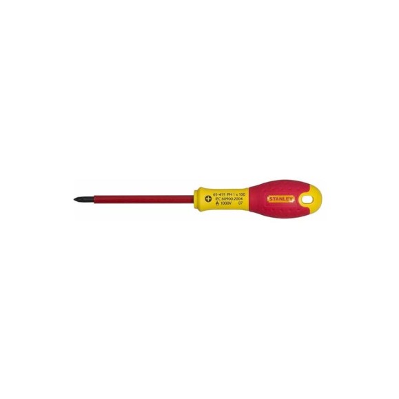 Диэлектрическая отвертка FATMAX 1000V PH2х125 мм Stanley 0-65-416