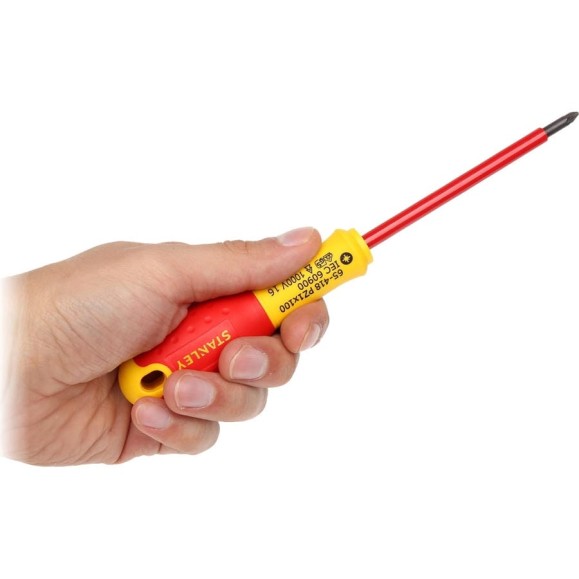 Диэлектрическая отвертка FATMAX 1000V PZ1х100 мм Stanley 0-65-418
