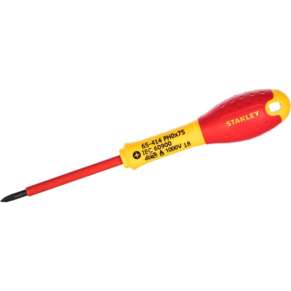 Диэлектрическая отвертка FATMAX 1000V PH0х75 мм Stanley 0-65-414