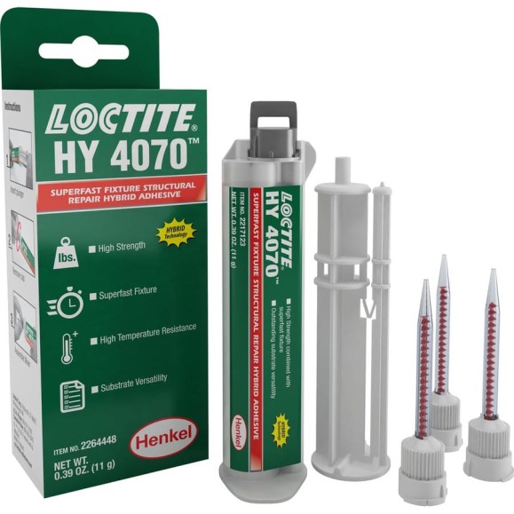 Сверхбыстрый структурный клей (дозатор и пистолет в комплекте) Loctite 4070 HY CR прозрачный, 11г 2237457