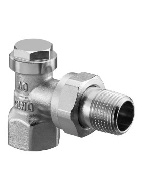 Вентиль Oventrop Combi 4, угловой, DN-15, 1/2", ВН, никелированный, НГ со штуцером 1090662