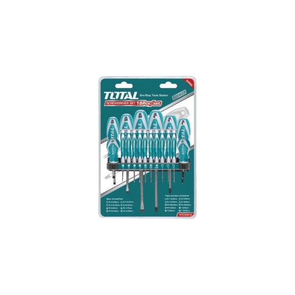 Набор отверток 18 шт. TOTAL THT250618 Набор отверток 18 шт. TOTAL THT250618