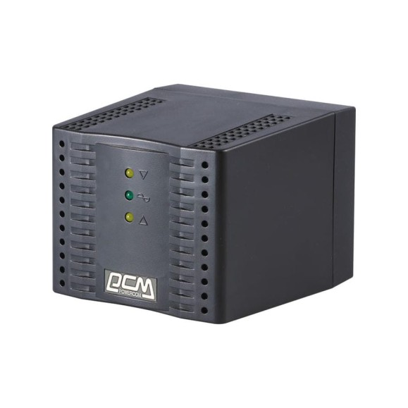 Стабилизатор напряжения Powercom черный TCA-2000 BL