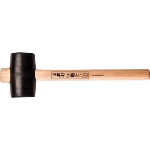 Резиновая киянка (65 мм, 425 г, рукоятка из гикори) NEO Tools 25-052