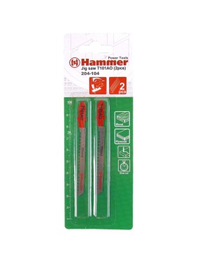 Пилка T101AO Flex JG WD (2 шт; 56 мм; шаг 1.4 мм; HCS) для лобзика HAMMER 30570 204-104