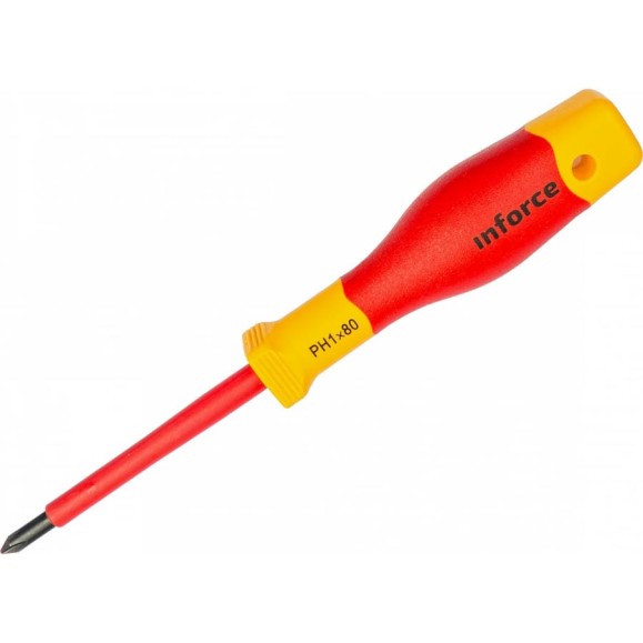 Диэлектрическая отвертка Inforce PH1х80мм 06-09-46