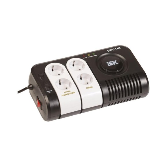 Стабилизатор напряжения IEK Simple 1кВА IVS25-1-01000 290124 Стабилизатор напряжения IEK Simple 1кВА IVS25-1-01000 290124