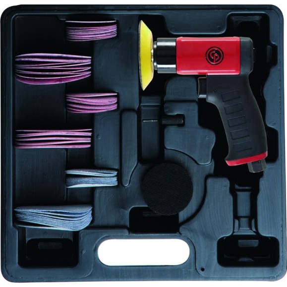 Пневматическая орбитальная шлифмашина CHICAGO PNEUMATIC CP7200S в наборе 8941172001