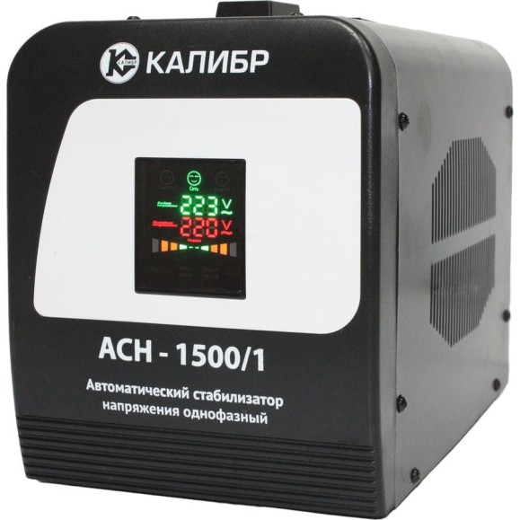 Стабилизатор напряжения Калибр АСН-1500/1 00000060749 Стабилизатор напряжения Калибр АСН-1500/1 00000060749
