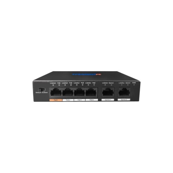 Ethernet PoE Коммутатор TRASSIR TR-NS1006-60-4POE v2