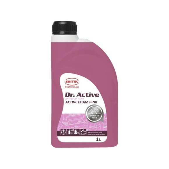 Автошампунь Sintec Dr.Activ Active Foam Pink 1 л для бесконтактной мойки Обнинскоргсинтез 801709