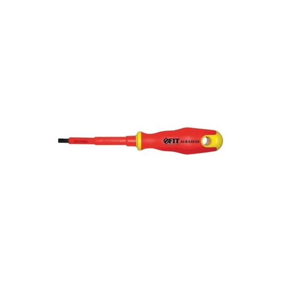 Изолированная отвертка CrV 1000V SL 5.5х125 мм FIT 55898 Изолированная отвертка CrV 1000V SL 5.5х125 мм FIT 55898