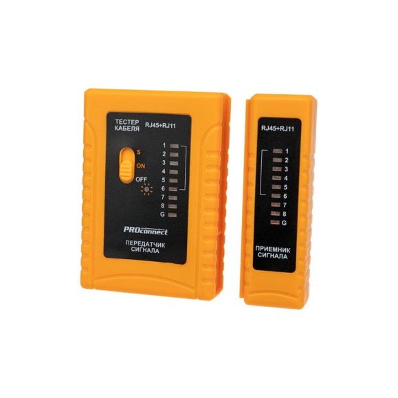Тестер кабеля PROCONNECT RJ-45+RJ-11 468 12-1006-4 Тестер кабеля PROCONNECT RJ-45+RJ-11 468 12-1006-4